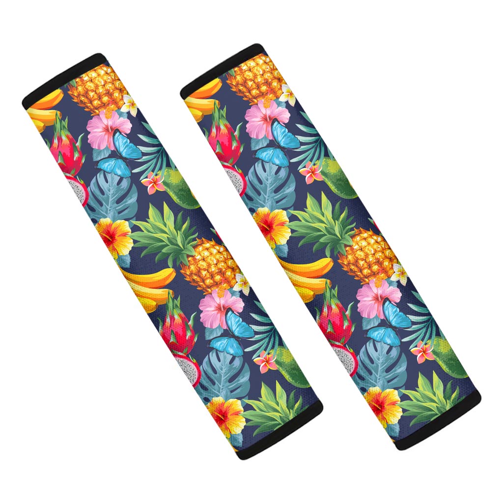 Aloha Tropical Fruits Pattern Print Car Seat Belt Covers