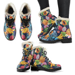 Aloha Tropical Fruits Pattern Print Comfy Boots GearFrost