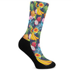 Aloha Tropical Fruits Pattern Print Crew Socks