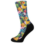 Aloha Tropical Fruits Pattern Print Crew Socks