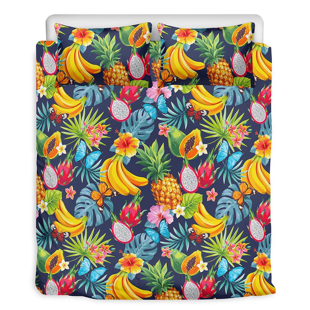 Aloha Tropical Fruits Pattern Print Duvet Cover Bedding Set