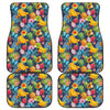 Aloha Tropical Fruits Pattern Print Front and Back Car Floor Mats