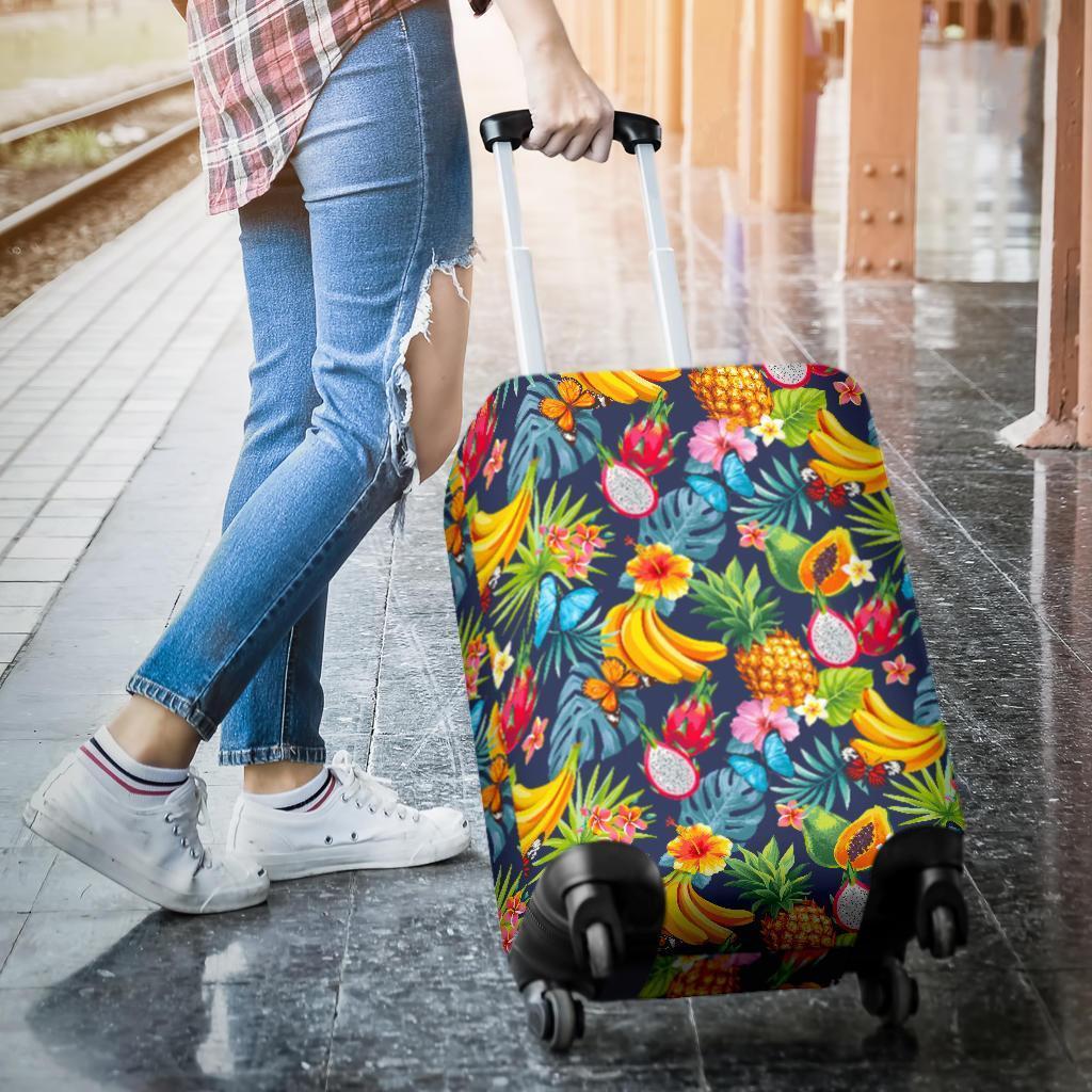 Aloha Tropical Fruits Pattern Print Luggage Cover GearFrost