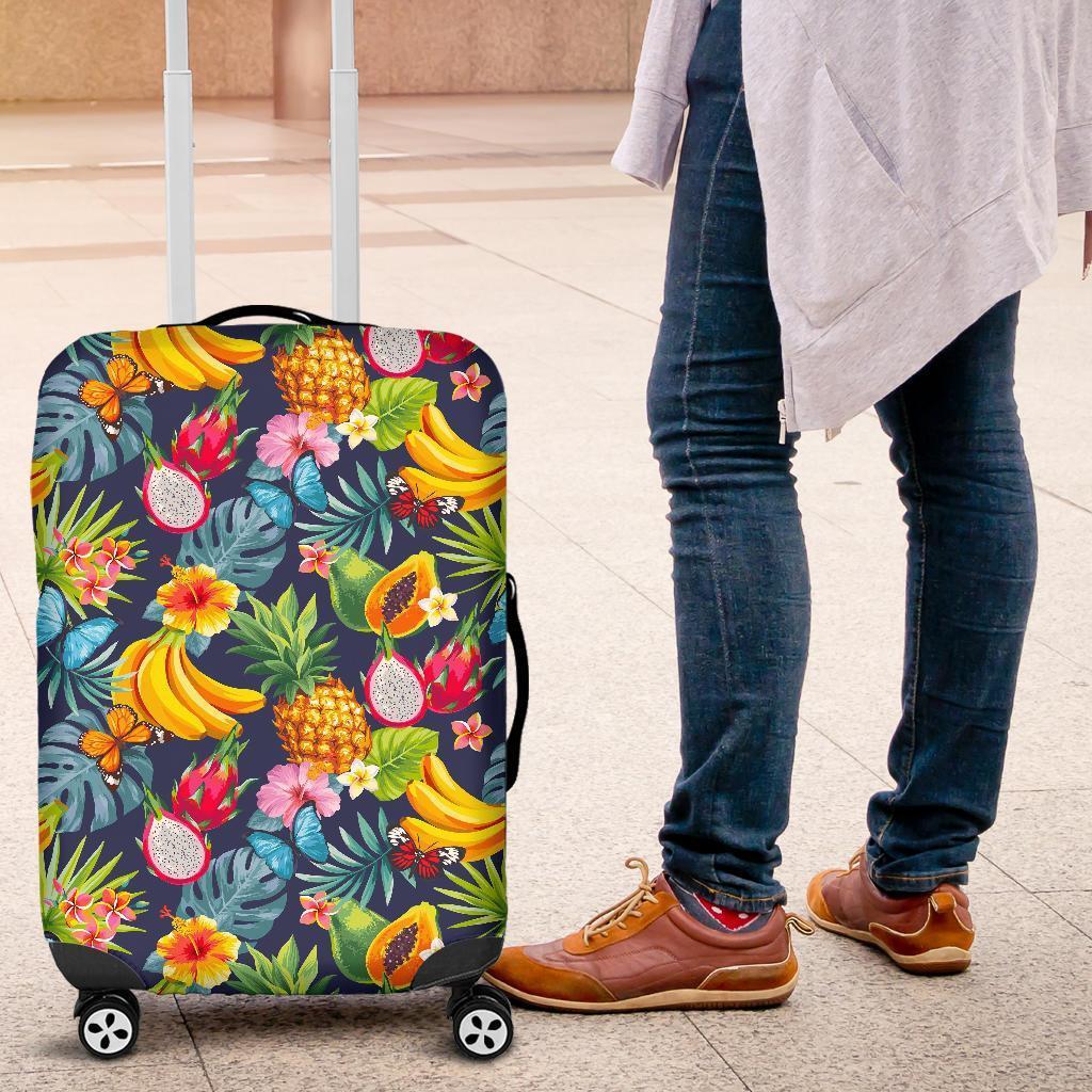 Aloha Tropical Fruits Pattern Print Luggage Cover GearFrost