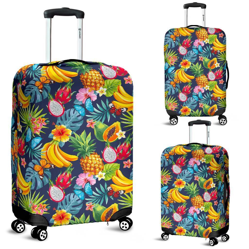 Aloha Tropical Fruits Pattern Print Luggage Cover GearFrost
