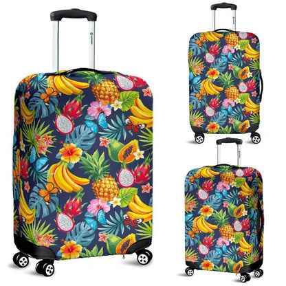 Aloha Tropical Fruits Pattern Print Luggage Cover GearFrost