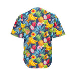 Aloha Tropical Fruits Pattern Print Men's Baseball Jersey