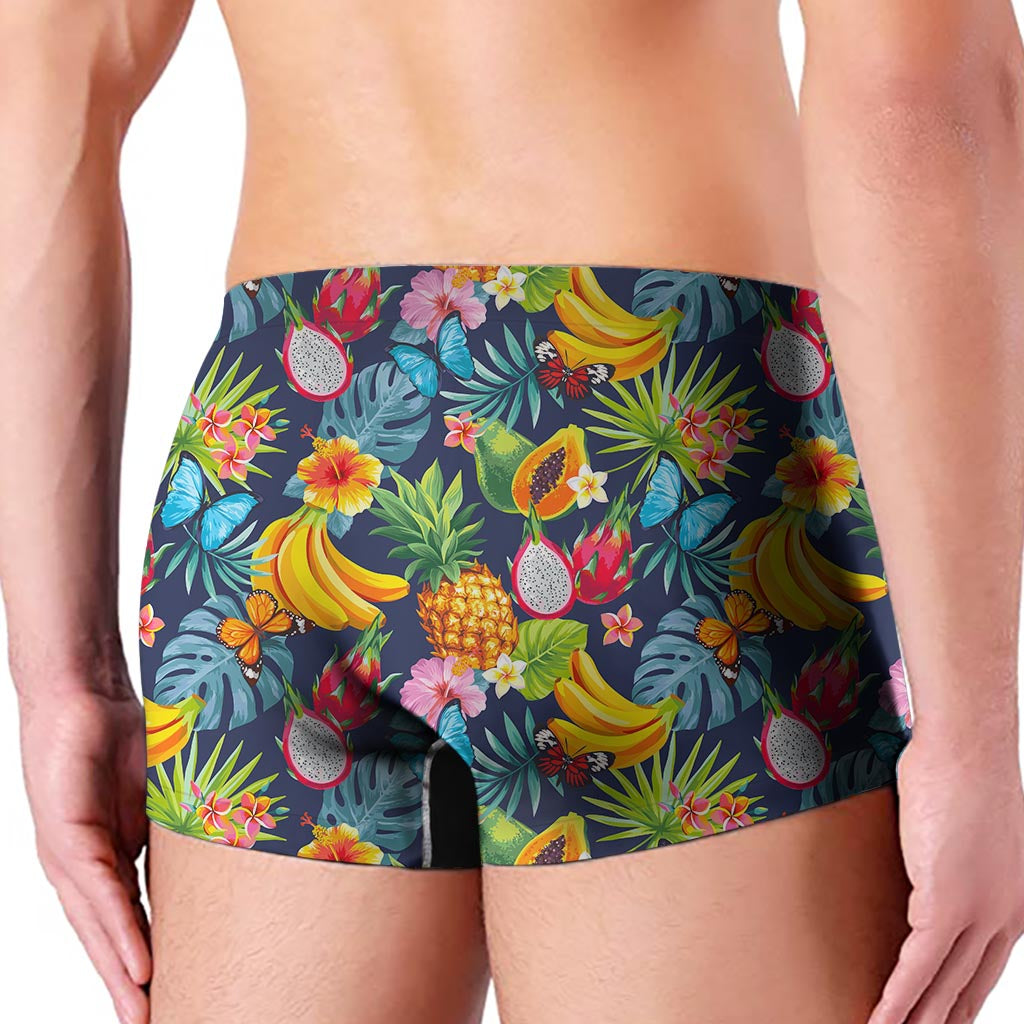 Aloha Tropical Fruits Pattern Print Men's Boxer Briefs