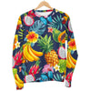 Aloha Tropical Fruits Pattern Print Men's Crewneck Sweatshirt GearFrost