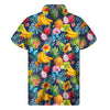 Aloha Tropical Fruits Pattern Print Men's Short Sleeve Shirt