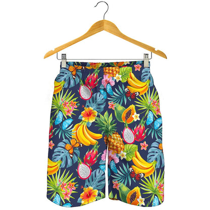 Aloha Tropical Fruits Pattern Print Men's Shorts