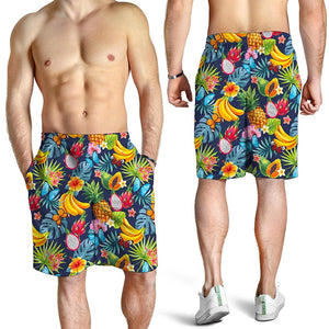 Aloha Tropical Fruits Pattern Print Men's Shorts