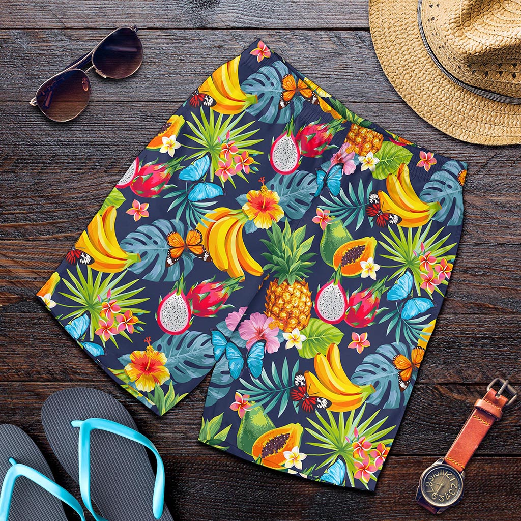 Aloha Tropical Fruits Pattern Print Men's Shorts