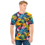 Aloha Tropical Fruits Pattern Print Men's T-Shirt