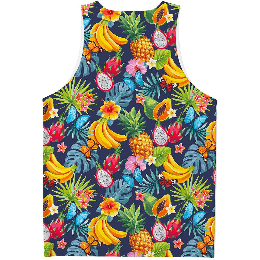 Aloha Tropical Fruits Pattern Print Men's Tank Top