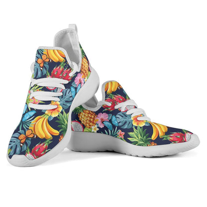 Aloha Tropical Fruits Pattern Print Mesh Knit Shoes GearFrost
