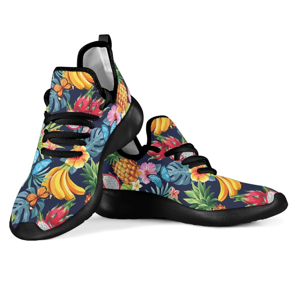 Aloha Tropical Fruits Pattern Print Mesh Knit Shoes GearFrost