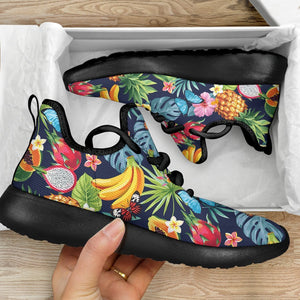 Aloha Tropical Fruits Pattern Print Mesh Knit Shoes GearFrost