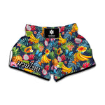 Aloha Tropical Fruits Pattern Print Muay Thai Boxing Shorts