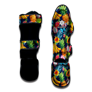 Aloha Tropical Fruits Pattern Print Muay Thai Shin Guard