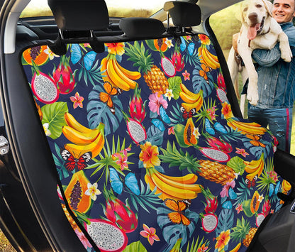 Aloha Tropical Fruits Pattern Print Pet Car Back Seat Cover