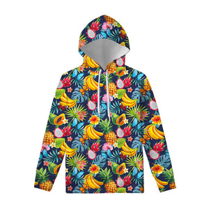 Aloha Tropical Fruits Pattern Print Pullover Hoodie