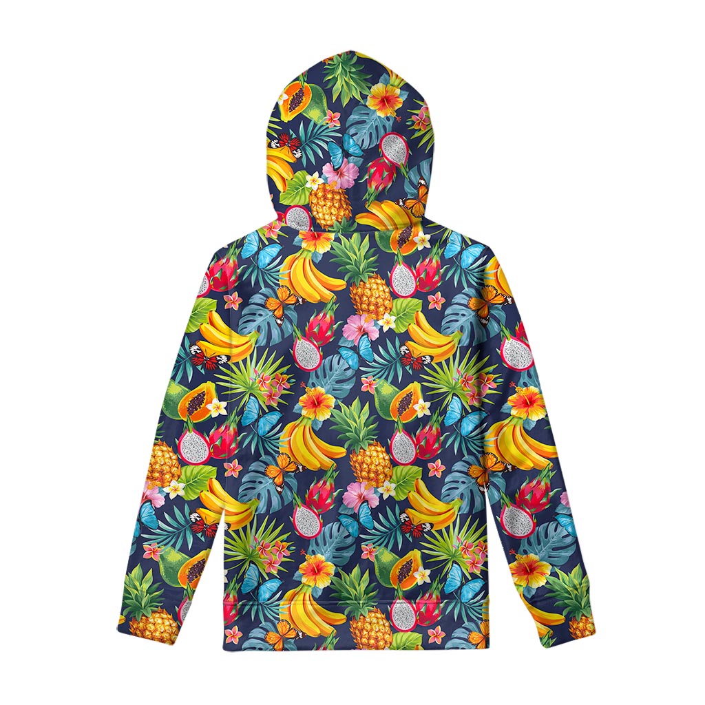 Aloha Tropical Fruits Pattern Print Pullover Hoodie