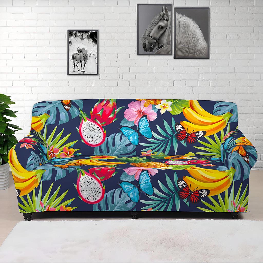 Aloha Tropical Fruits Pattern Print Sofa Cover