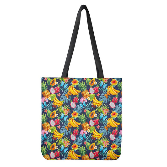 Aloha Tropical Fruits Pattern Print Tote Bag