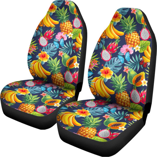 Aloha Tropical Fruits Pattern Print Universal Fit Car Seat Covers