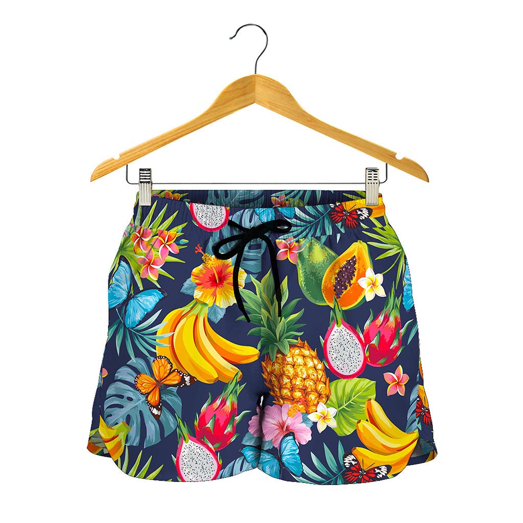 Aloha Tropical Fruits Pattern Print Women's Shorts