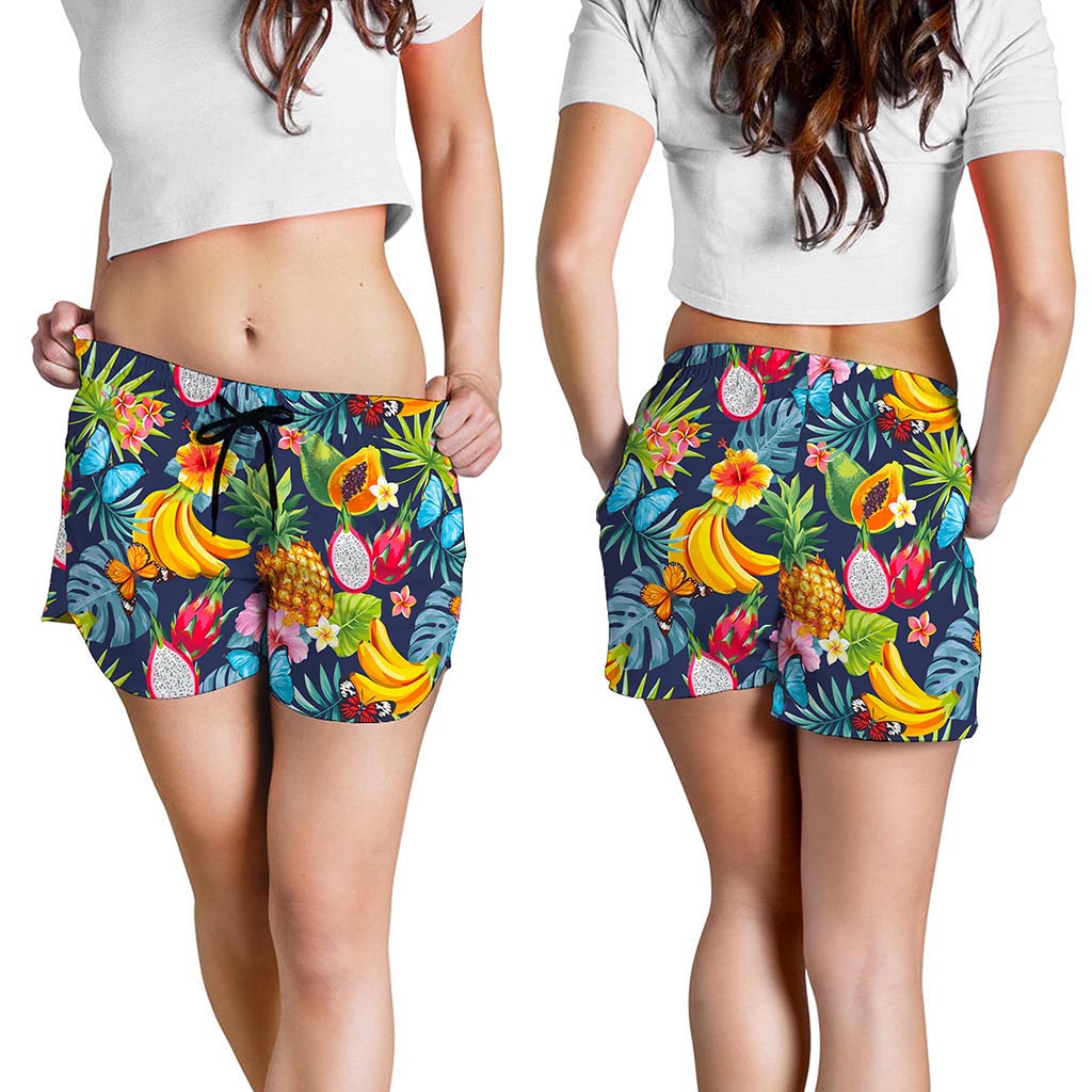 Aloha Tropical Fruits Pattern Print Women's Shorts