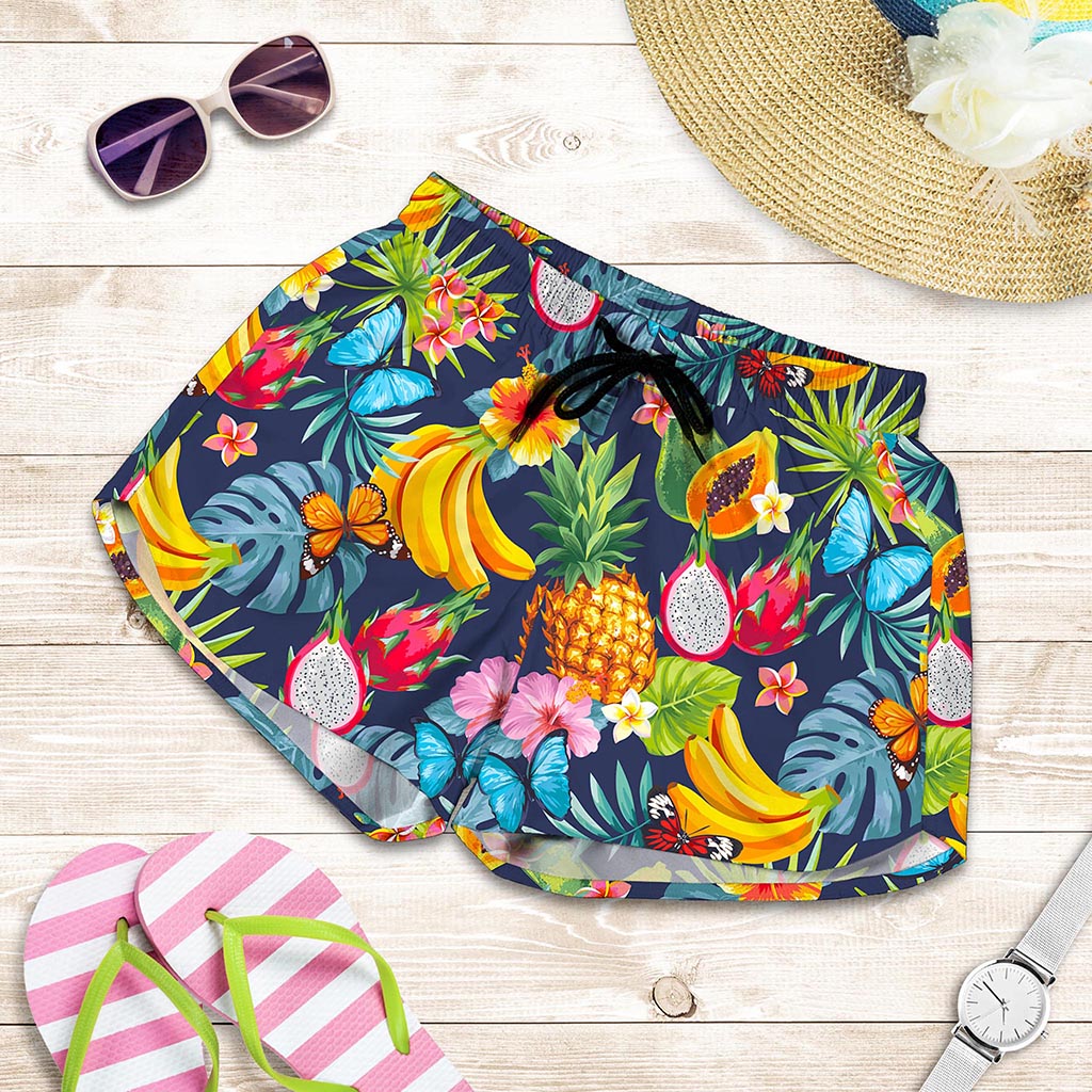 Aloha Tropical Fruits Pattern Print Women's Shorts