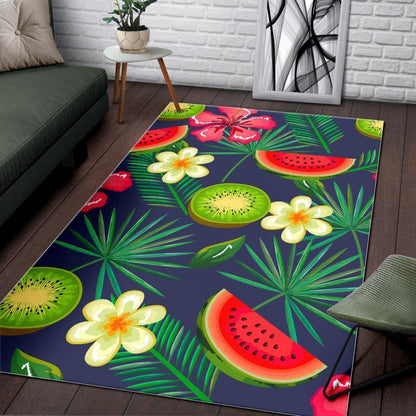 Aloha Tropical Watermelon Pattern Print Area Rug GearFrost