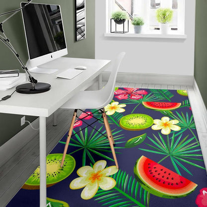 Aloha Tropical Watermelon Pattern Print Area Rug GearFrost