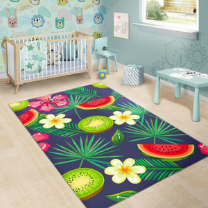 Aloha Tropical Watermelon Pattern Print Area Rug GearFrost