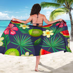 Aloha Tropical Watermelon Pattern Print Beach Sarong Wrap