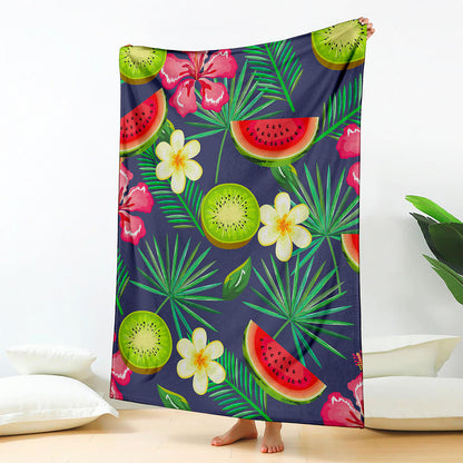 Aloha Tropical Watermelon Pattern Print Blanket