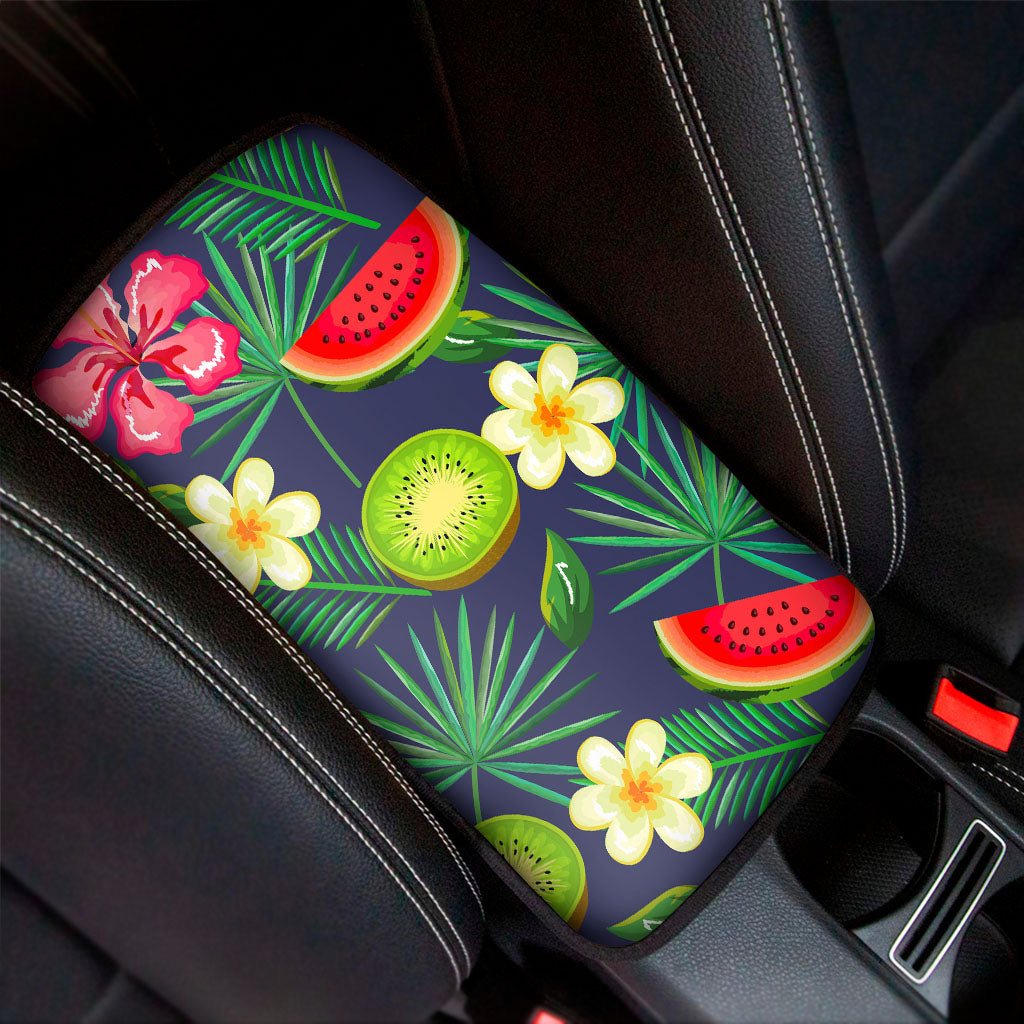 Aloha Tropical Watermelon Pattern Print Car Center Console Cover