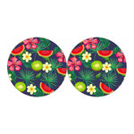 Aloha Tropical Watermelon Pattern Print Car Coasters