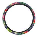 Aloha Tropical Watermelon Pattern Print Car Steering Wheel Cover