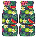 Aloha Tropical Watermelon Pattern Print Front and Back Car Floor Mats