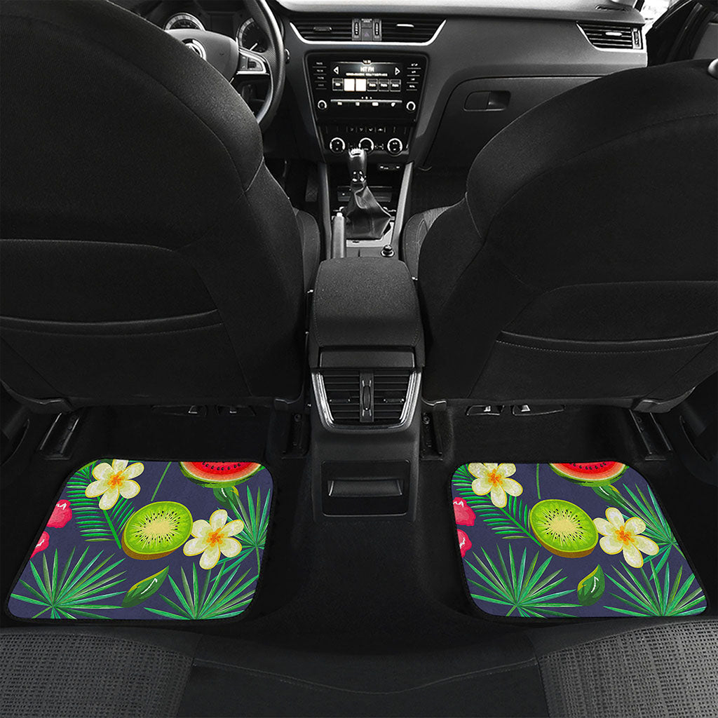 Aloha Tropical Watermelon Pattern Print Front and Back Car Floor Mats