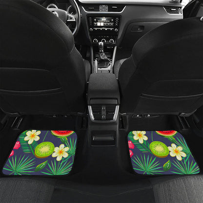 Aloha Tropical Watermelon Pattern Print Front and Back Car Floor Mats