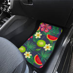 Aloha Tropical Watermelon Pattern Print Front and Back Car Floor Mats
