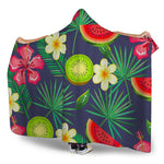 Aloha Tropical Watermelon Pattern Print Hooded Blanket