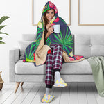 Aloha Tropical Watermelon Pattern Print Hooded Blanket