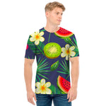Aloha Tropical Watermelon Pattern Print Men's T-Shirt