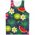 Aloha Tropical Watermelon Pattern Print Men's Tank Top