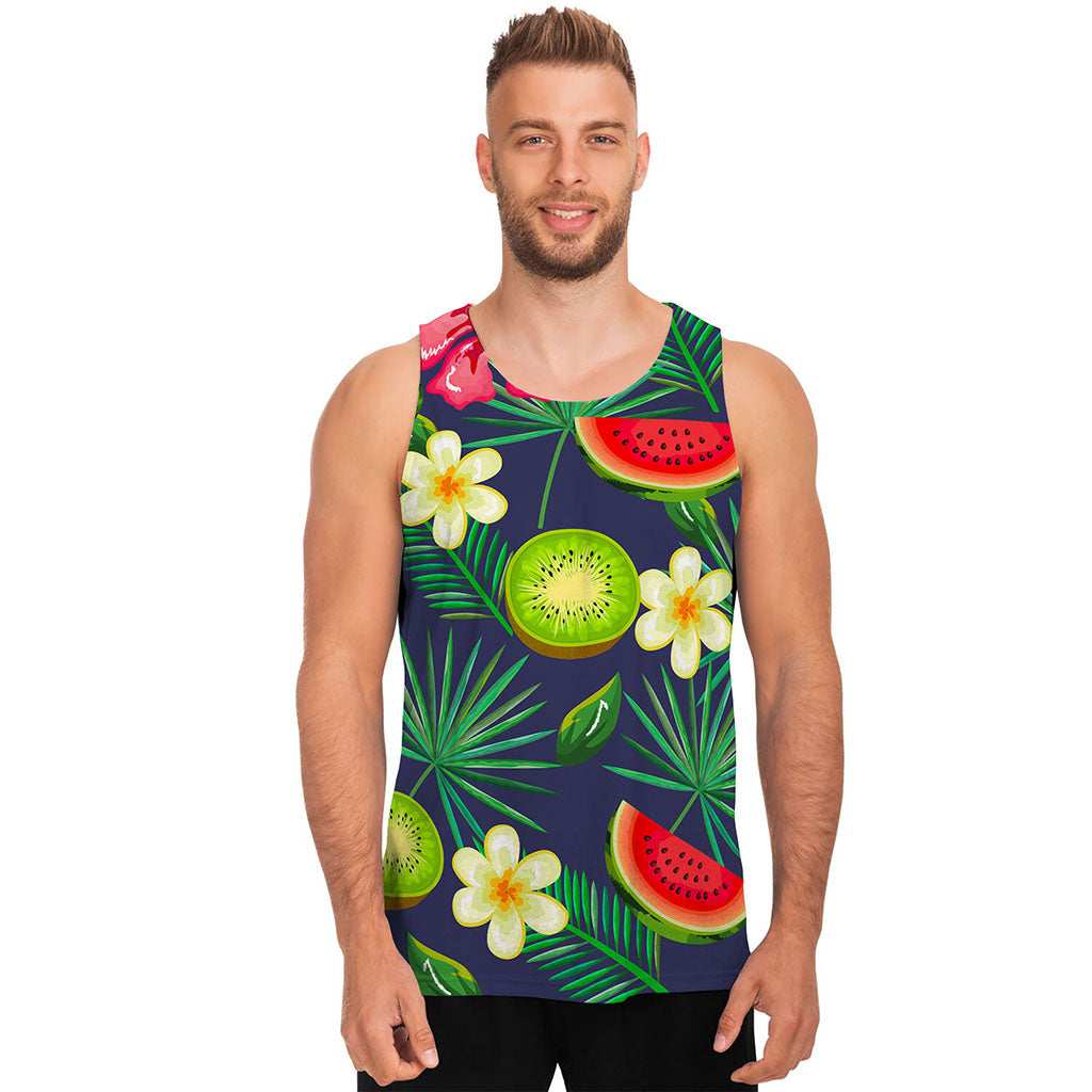 Aloha Tropical Watermelon Pattern Print Men's Tank Top